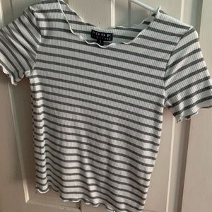 Ruffled Striped Tee
